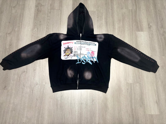 Black Identification Card Hoodies